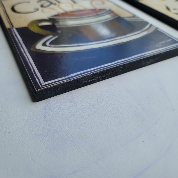 Caffee Bistro Wall Hanging Chef with tray of Goodies Wooden 8” x 6.5” - Picture 8 of 8